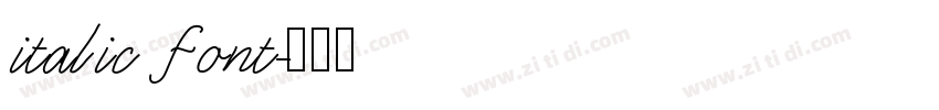 italic font字体转换